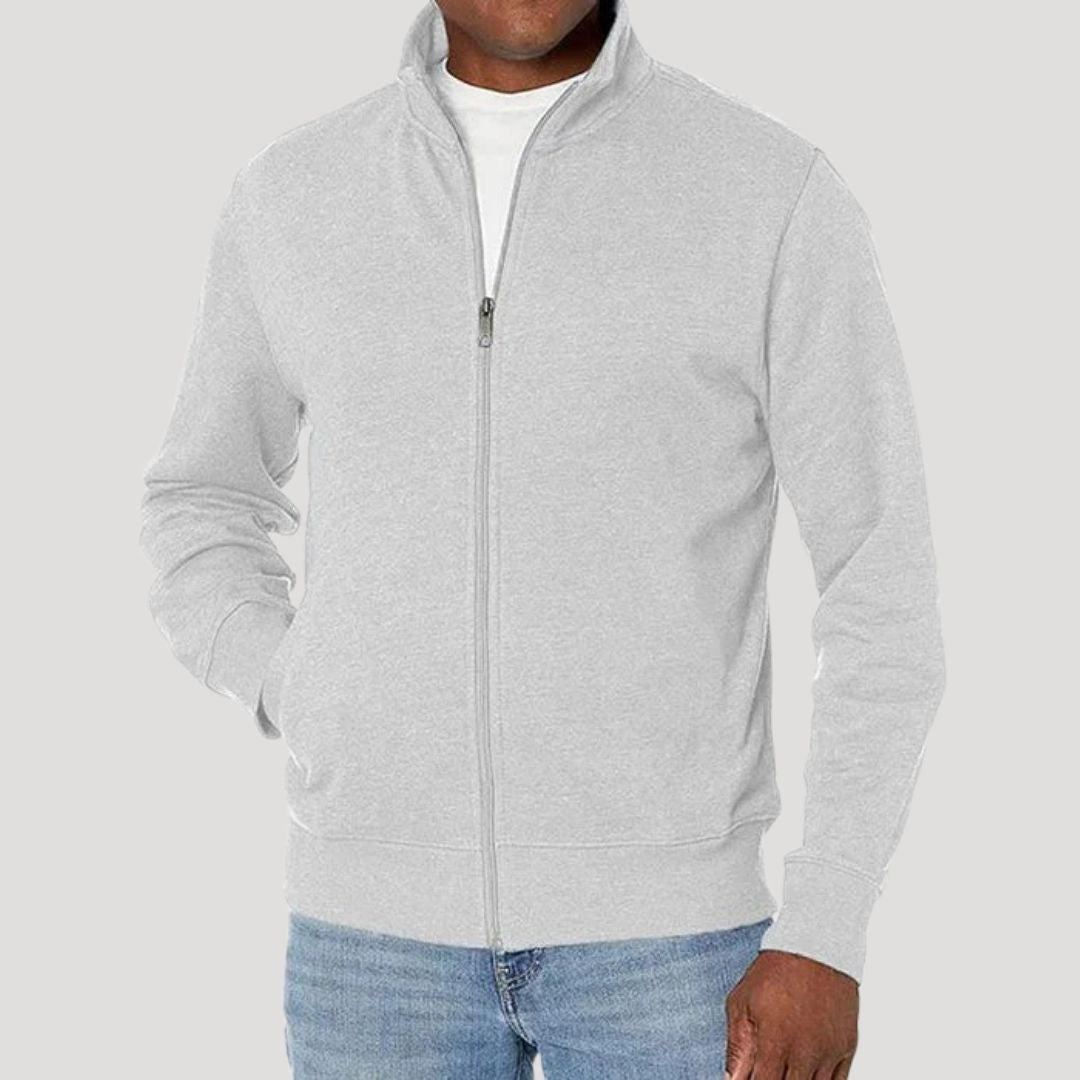 Men's Zip Jacket for Spring Fall | Lightweight Everyday Coat for Casual Wear Travel Commuting | Classic Fit Outerwear | Lonoma