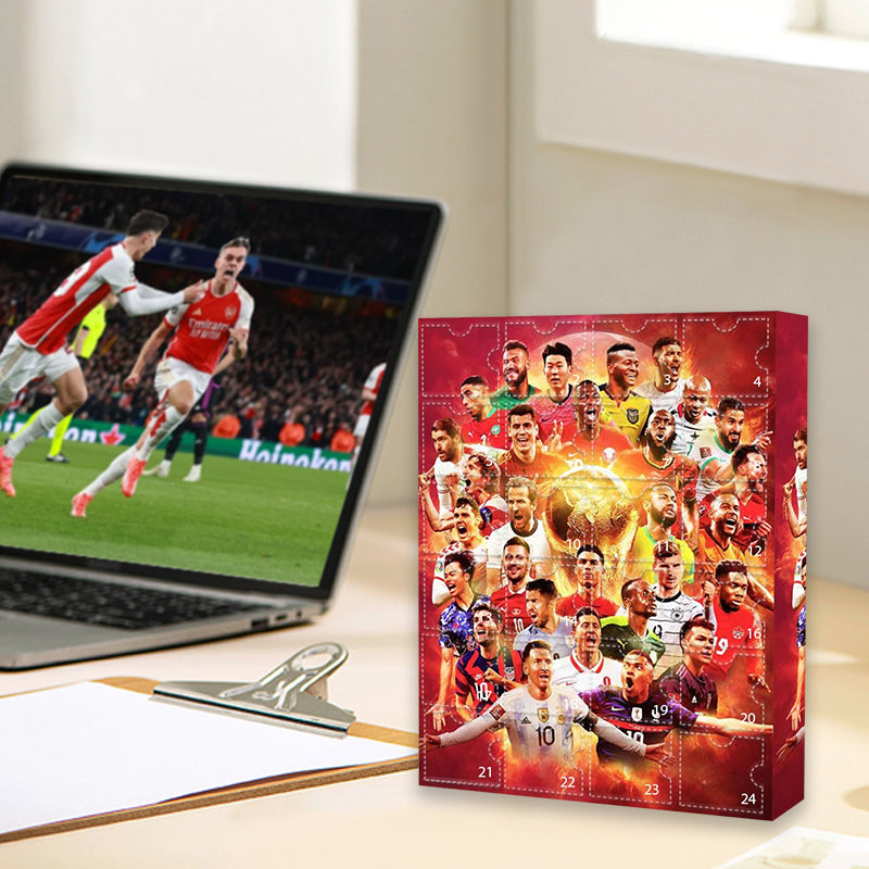 Soccer Advent Calendar 24-Day Countdown with Player Figurines for Kids Holiday Gift Fun December Tradition Christmas Sports Collectibles | Lonoma