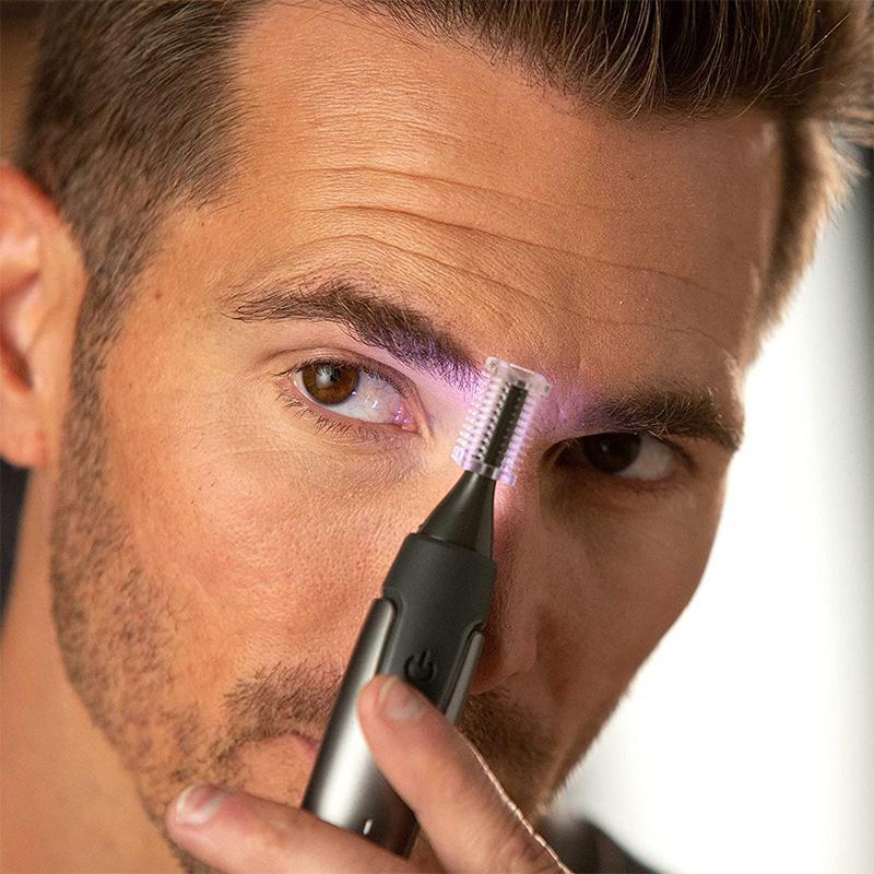 Nose Hair Trimmer with LED Light for Ears Eyebrows – Titanium Stainless Steel Blade, Ergonomic Grooming Tool for Men Women | Lonoma