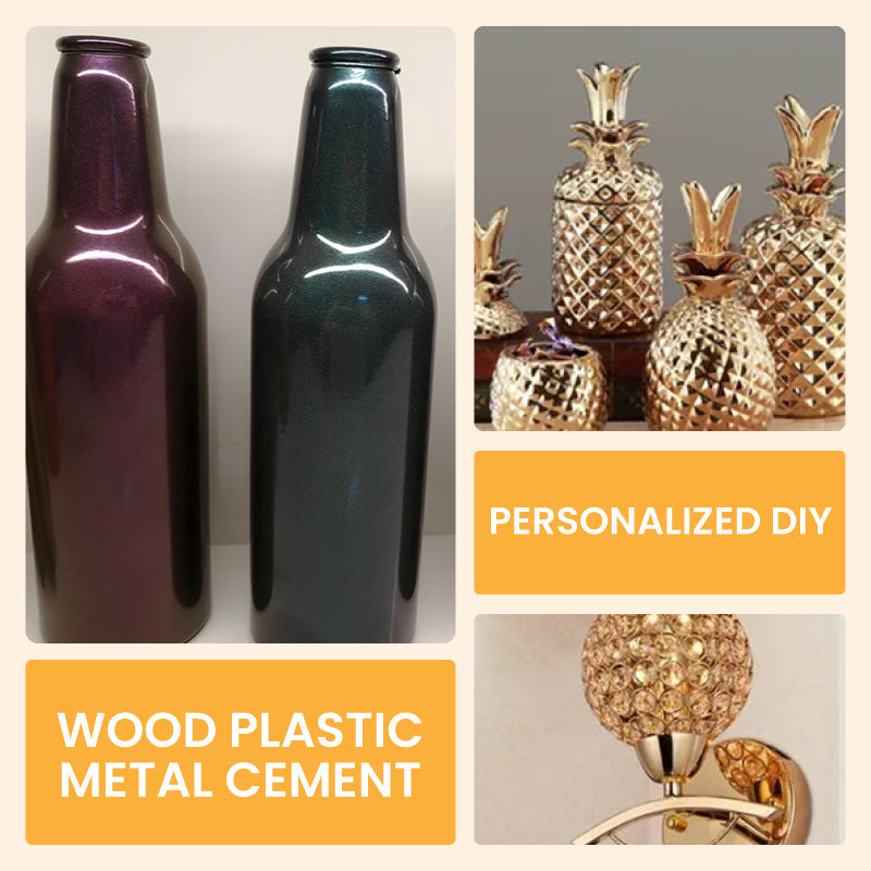 Water-Based Metallic Craft Paint with Brush Gold Silver Finish for Furniture Wood Metal DIY Projects Art Decoration | Lonoma
