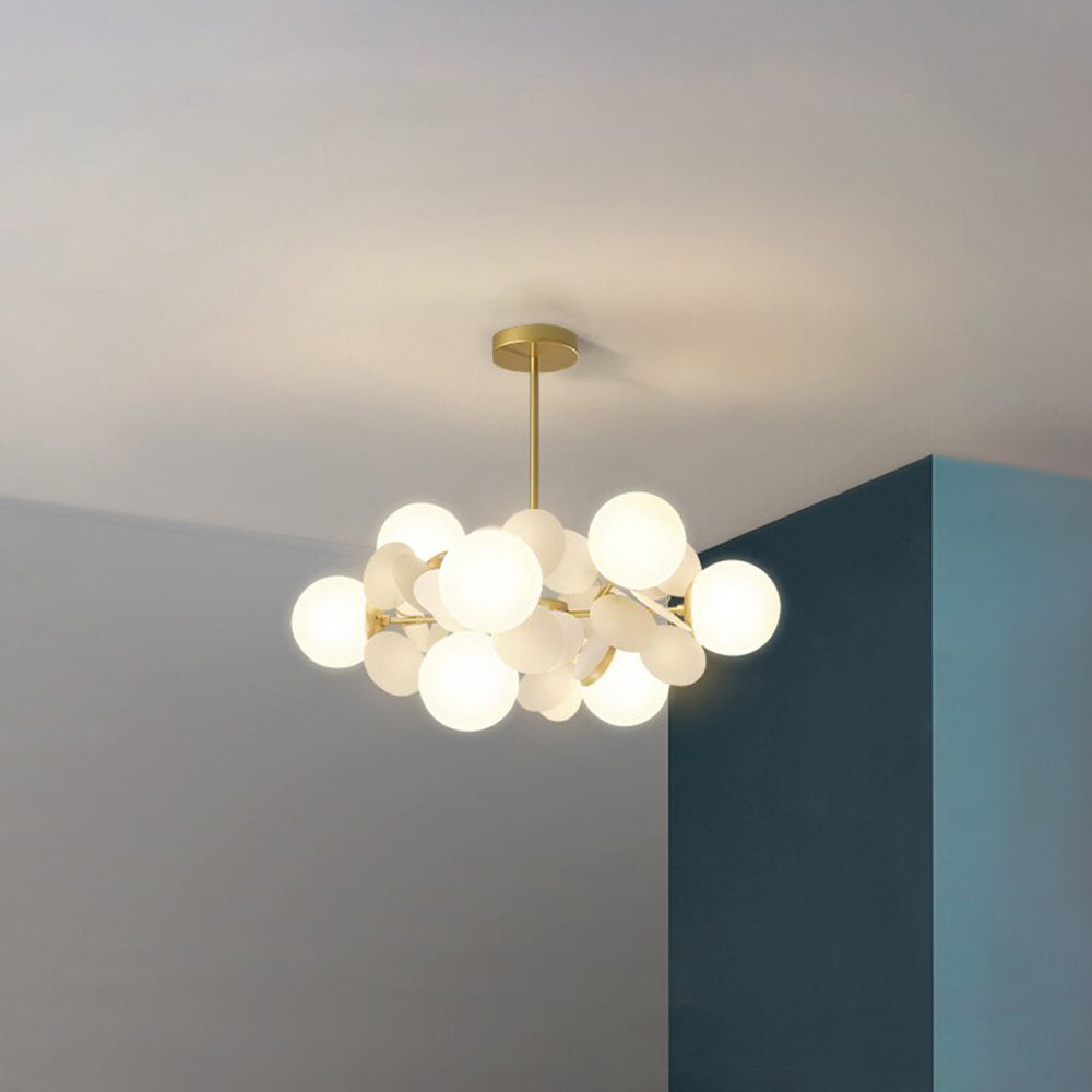 Floral Branch Ceiling Light Fixture Multi-Arm Glass Flower Chandelier Modern Botanical Flush Mount for Dining Room Bedroom Kitchen | Lonoma