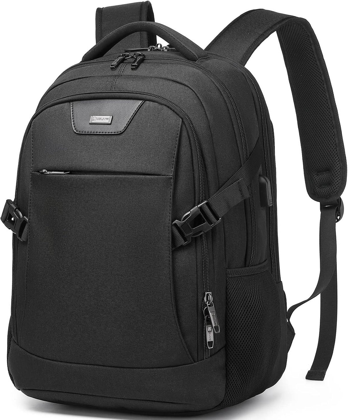 Laptop Backpack with USB Charging Port, Padded Compartment for 17 Inch Notebooks, Multiple Organizer Pockets, Trolley Sleeve for Business | Lonoma