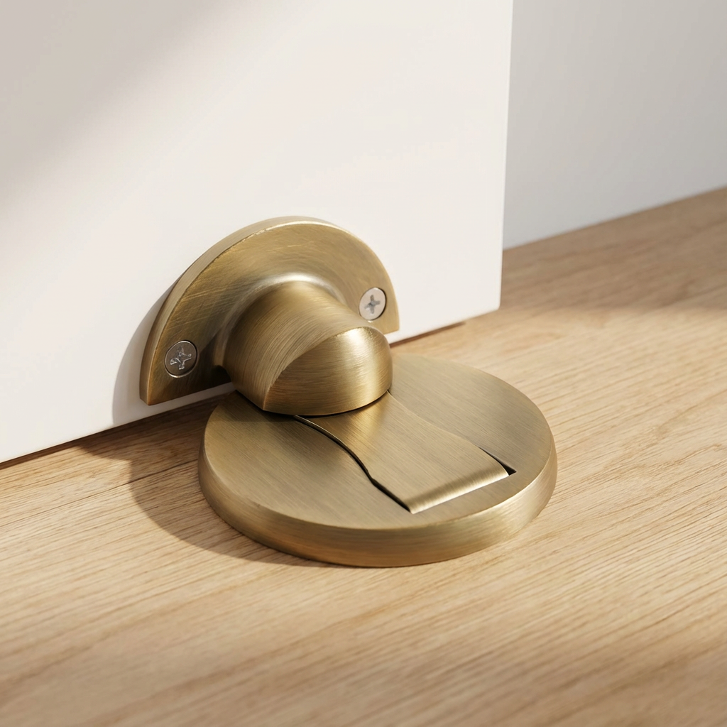 Magnetic Door Stop, Stainless Steel Wall Mount Door Holder in Silver, Black or Gold for Home, Office, Bathroom & Kitchen Doors | Lonoma