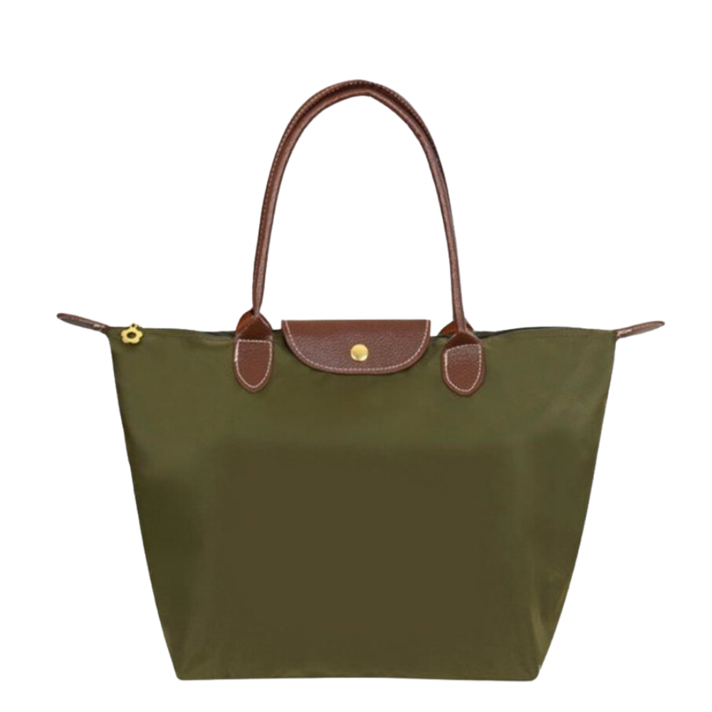 Water-Resistant Nylon Tote Bag with Leather Trim for Work, Travel and Daily Carry | Lonoma
