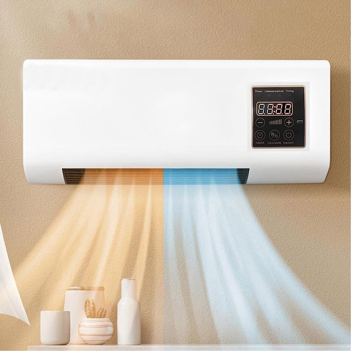 Climatiseur mural 4 en 1 sans unité extérieure pour chambre mansardée avec chauffage ventilation et déshumidification | Koossa