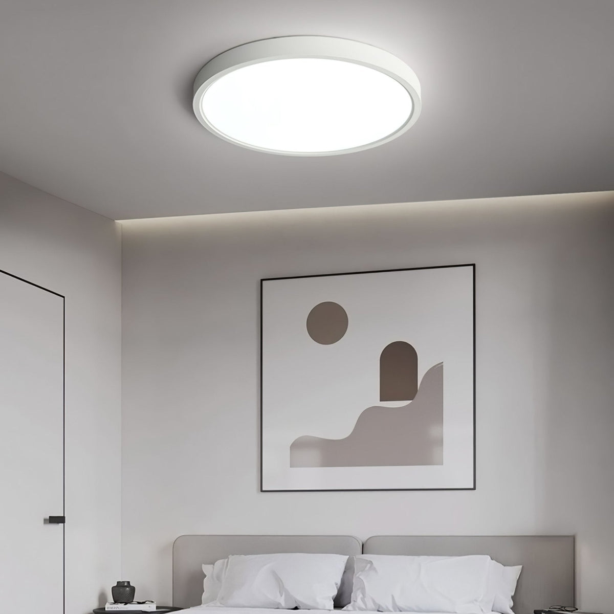 Ultra-Slim LED Flush Mount Ceiling Light – Modern Round Design, Dimmable, Low Profile – For Kitchen, Bedroom, Hallway | Lonoma