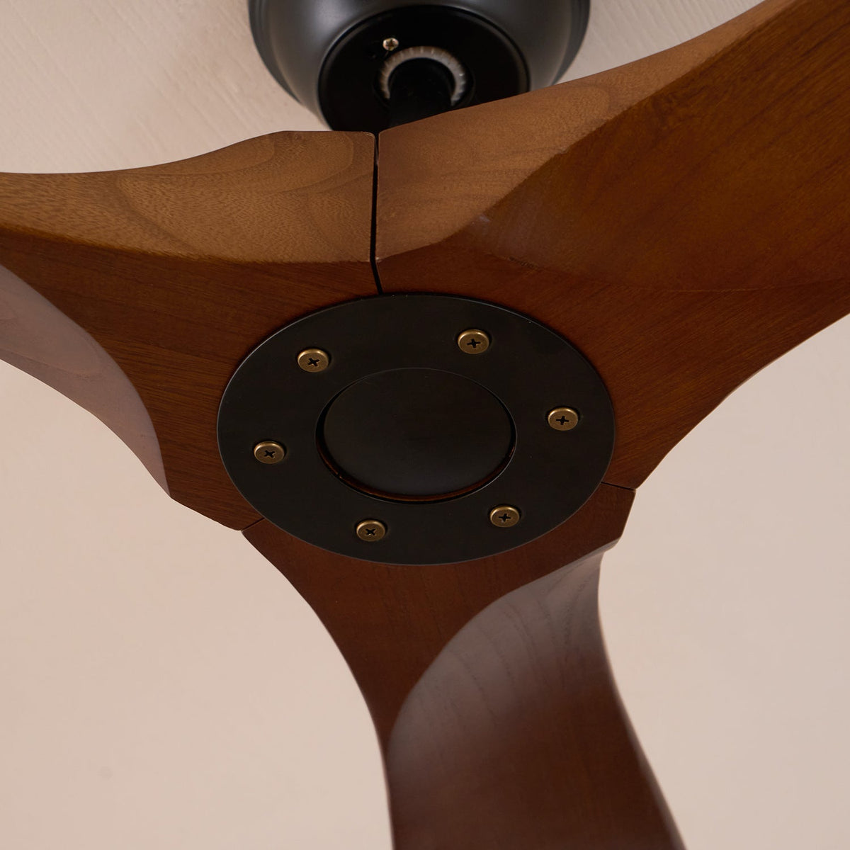 Walnut Wood Ceiling Fan, 6-Speed Whisper-Quiet with Remote Control for Bedroom, Living Room & Office | Lonoma