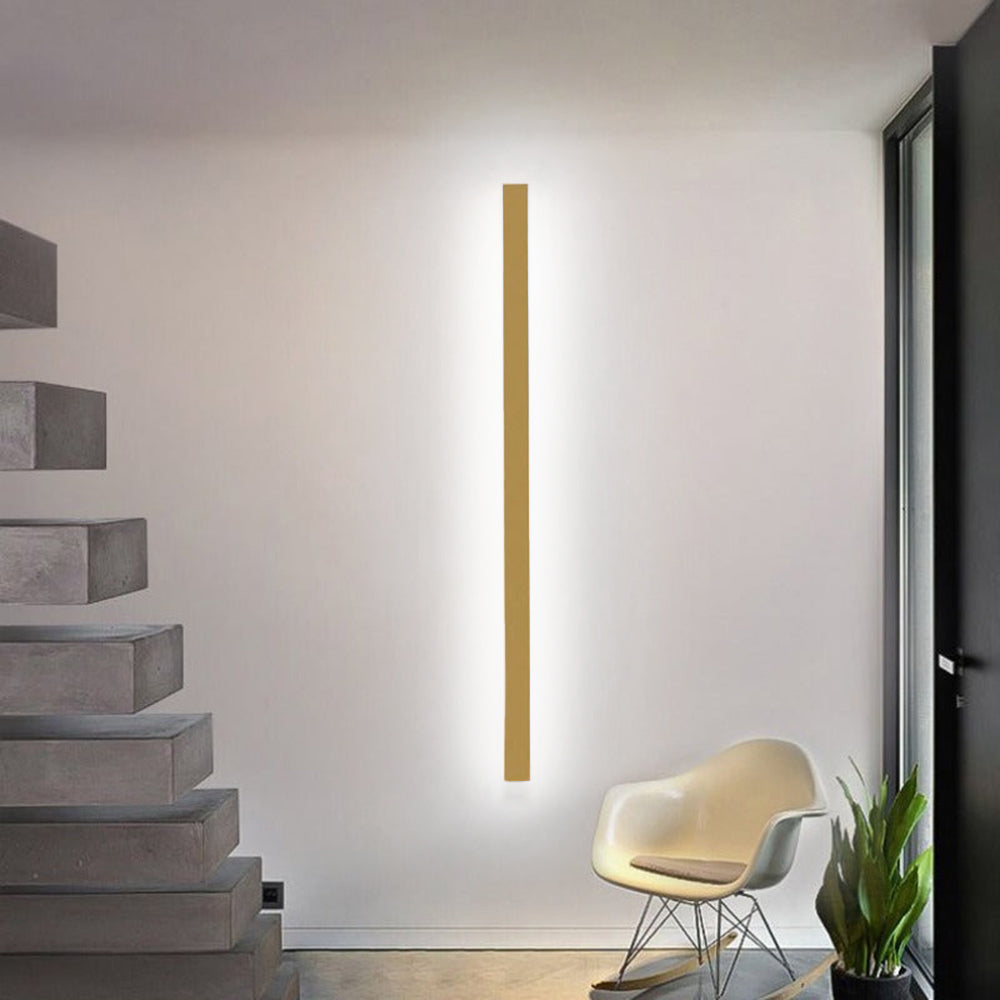 Modern Linear LED Wall Sconce Gold Black White Metal Acrylic Indoor Lighting Fixture for Bedroom Hallway Bathroom Vanity Mirror | Lonoma