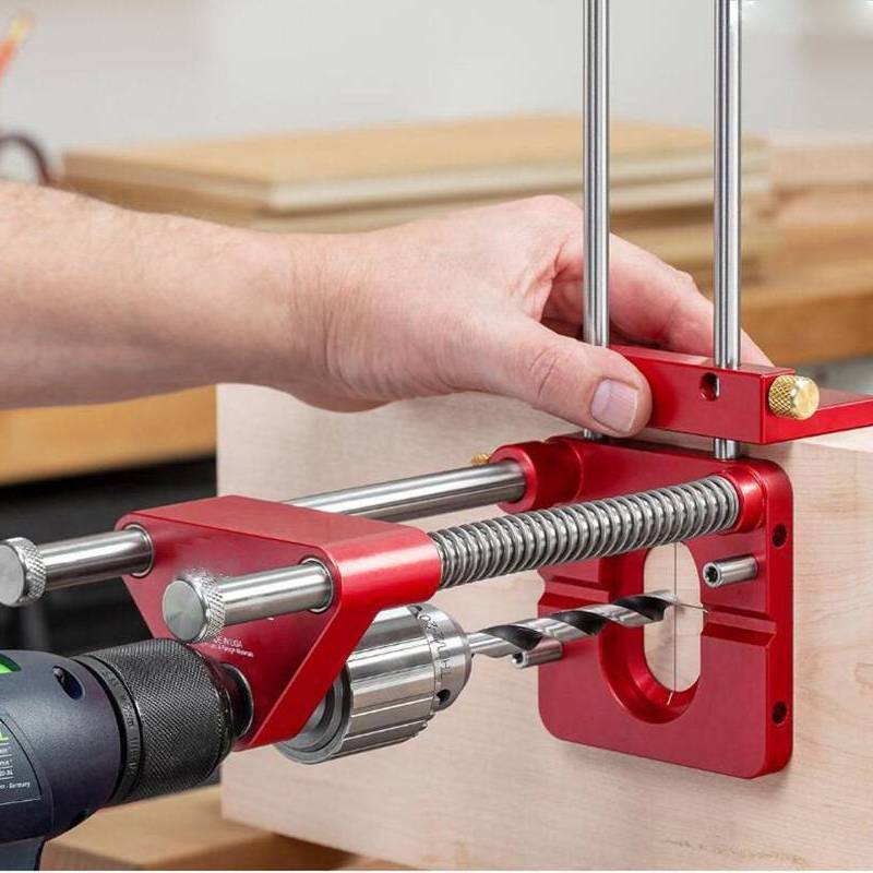 90 Degree Drill Guide Jig, 11 x 10 in Alloy Drilling Guide for Straight Perpendicular Holes in Wood, Panels and Drywall for DIY Projects | Lonoma