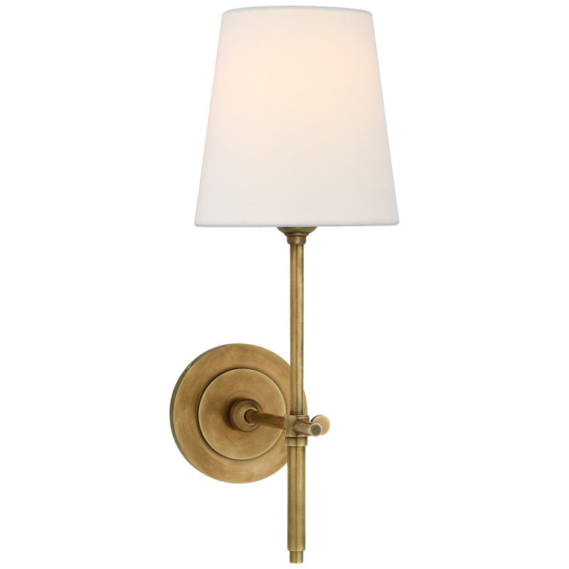 Hardwired Sconce with Fabric Shade Brass Nickel Black Finish for Bedroom Dining Room Hallway Classic Modern Ambient Lighting | Lonoma