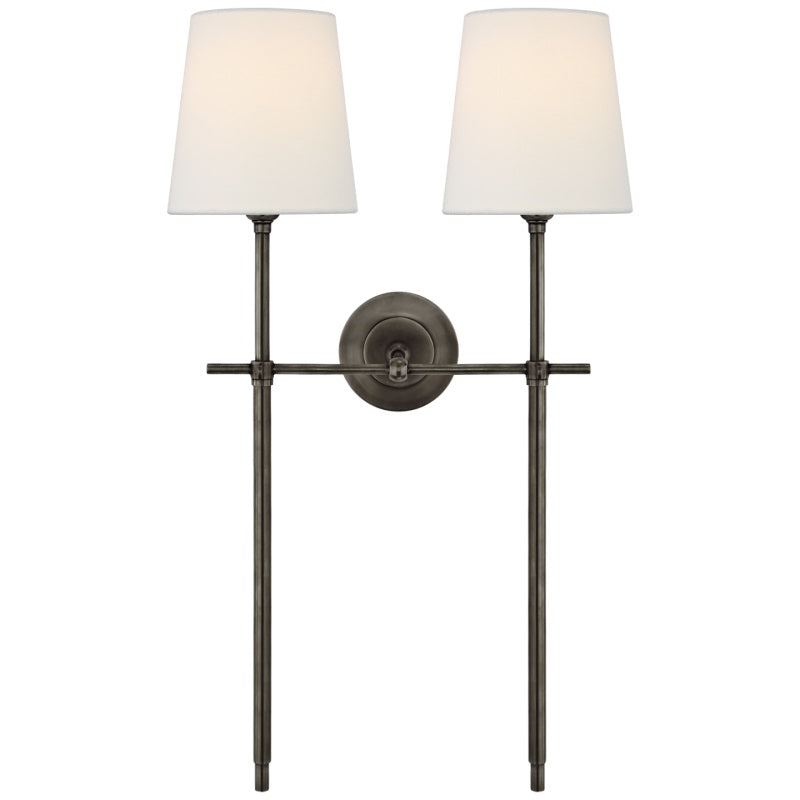 Hardwired Sconce with Fabric Shade Brass Nickel Black Finish for Bedroom Dining Room Hallway Classic Modern Ambient Lighting | Lonoma