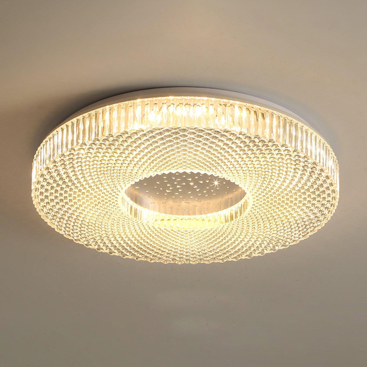 Modern LED Flush Mount Ceiling Light Fixture Acrylic Diffuser Round Panel for Bedroom Entryway Hallway Contemporary Design Gold White | Lonoma