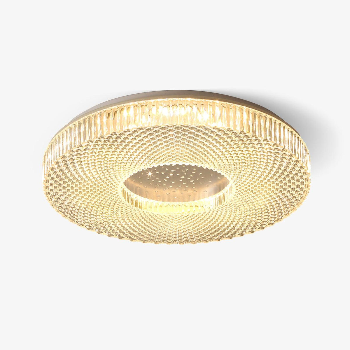 Modern LED Flush Mount Ceiling Light Fixture Acrylic Diffuser Round Panel for Bedroom Entryway Hallway Contemporary Design Gold White | Lonoma