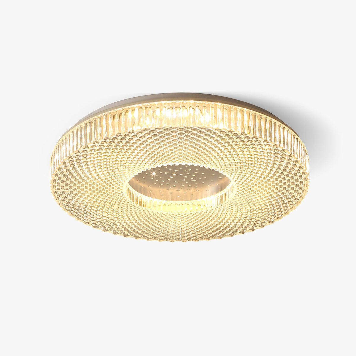 Modern LED Flush Mount Ceiling Light Fixture Acrylic Diffuser Round Panel for Bedroom Entryway Hallway Contemporary Design Gold White | Lonoma