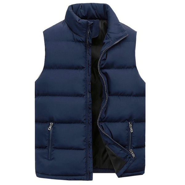 Men's Quilted Puffer Vest with Zipper and High Neck | Sleeveless Insulated Jacket for Fall Winter Layering | Lightweight Zip Up Gilet | Lonoma
