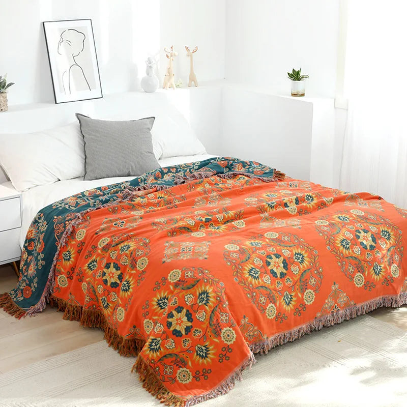 Textured Throw Blanket – Lightweight Woven Cover for Couch, Bed & Year-Round Comfort | Lonoma