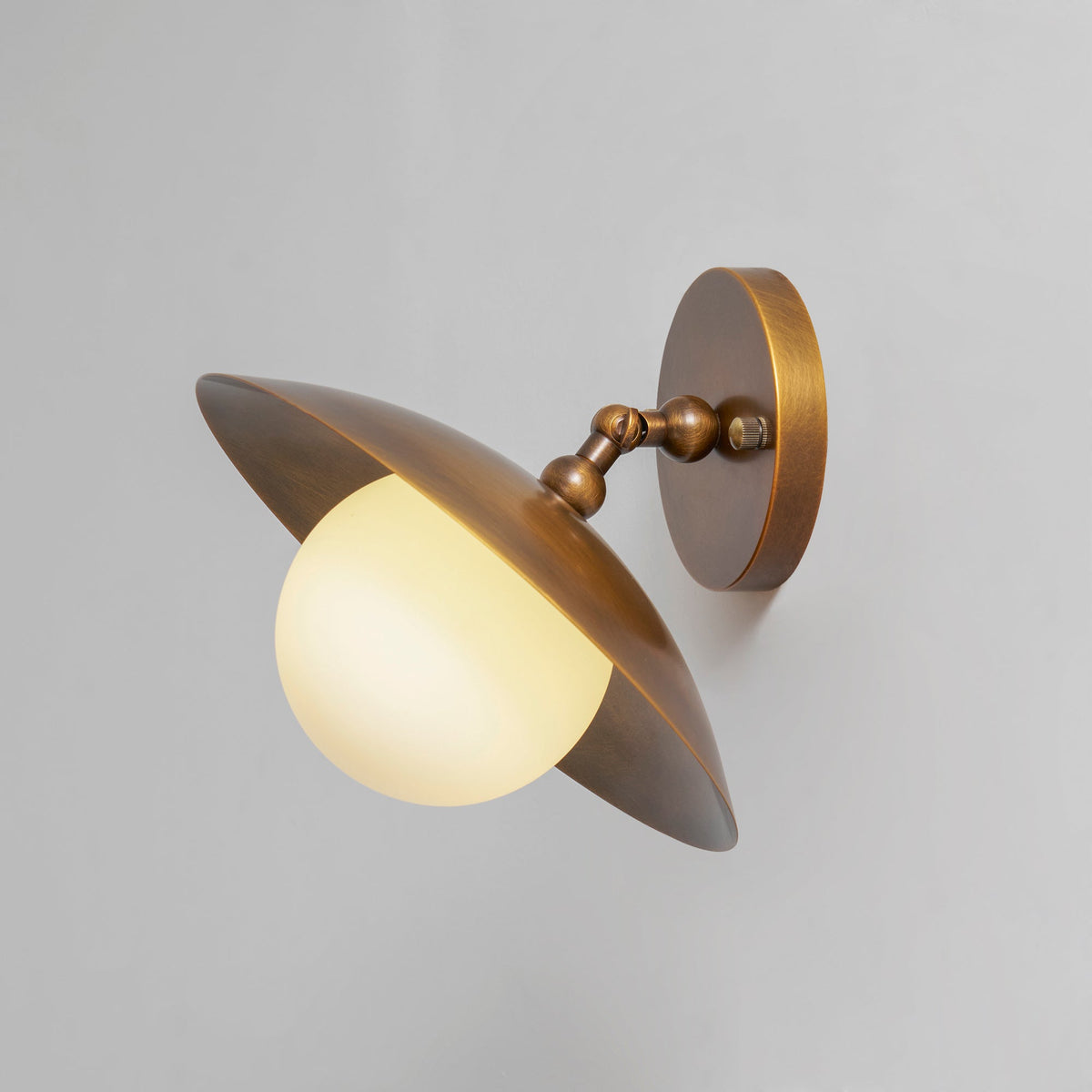 Semi-Flush Ceiling Light 10 in Brass Glass Shade Modern Fixture for Kitchen Hallway Bedroom Entryway | Lonoma