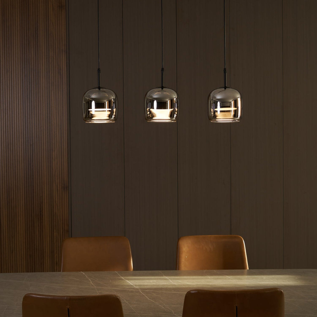 Smoky Gray Glass Pendant Light Single Bulb Adjustable Modern Hanging Fixture for Kitchen Island Dining Room Entryway Bedroom | Lonoma