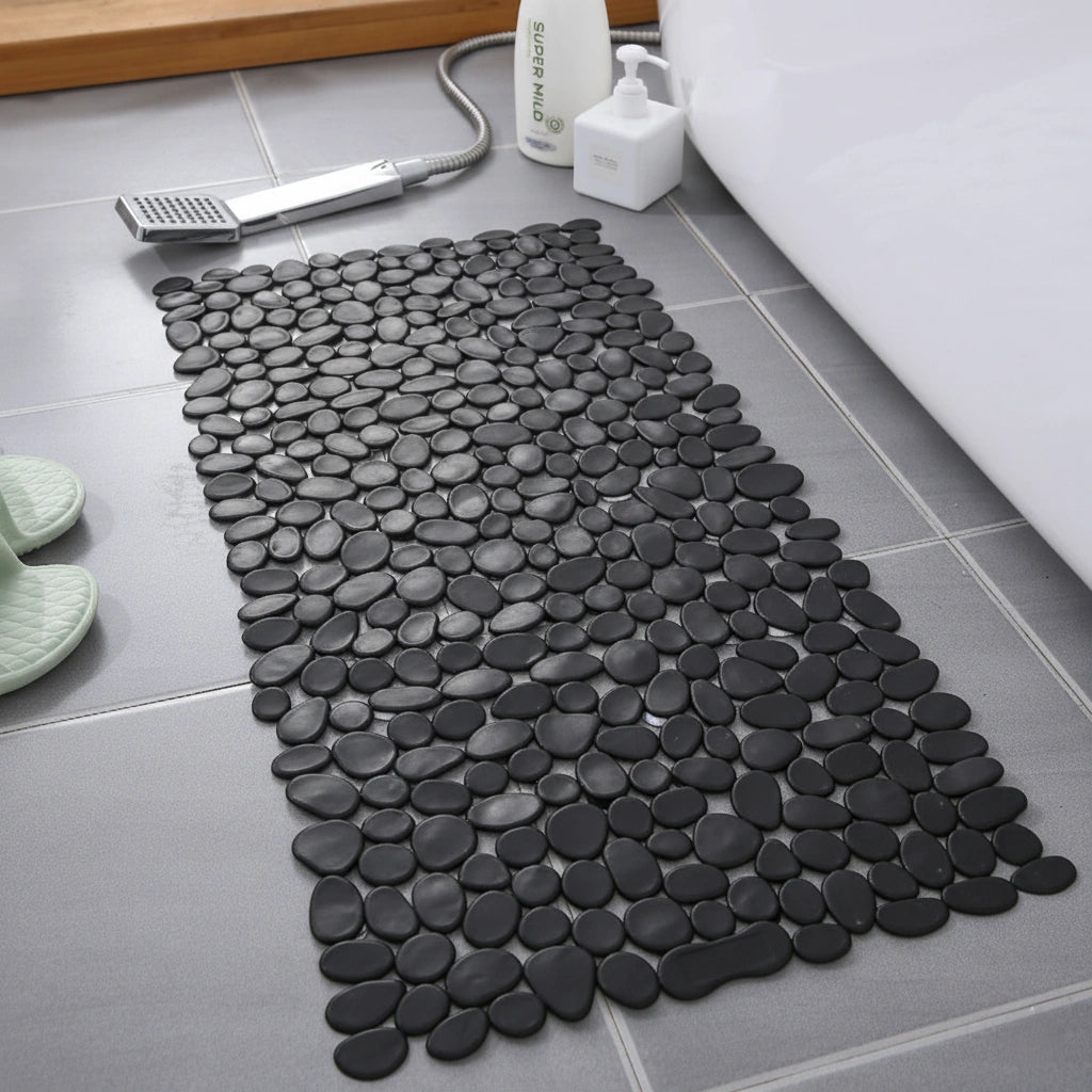 Pebble Texture Non-Slip Shower Mat with Massage Surface for Bathroom Safety and Comfort | Lonoma