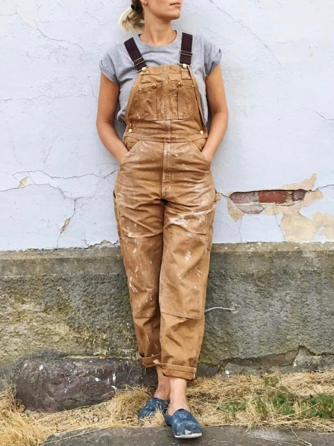 Heavy-Duty Cotton Work Overalls with Adjustable Suspenders for Men – Reinforced Bib Overalls for Construction, Carpentry, Farming & DIY | Lonoma