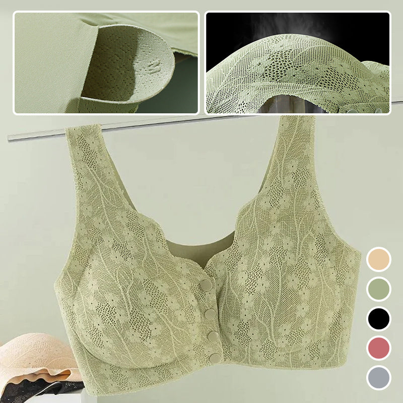 Front-Closure Wireless Bra Soft Support Skin-Friendly Elastic Easy On and Off Everyday Comfort Bra for Women | Lonoma