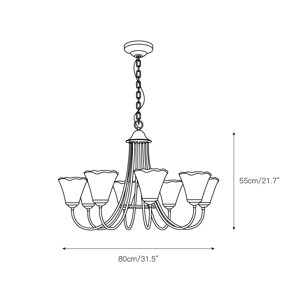 Amber Glass Globe Chandelier with Dark Brass Frame – Multi-Light Adjustable Height Hanging Fixture for Dining Room, Entryway, Living Room | Lonoma