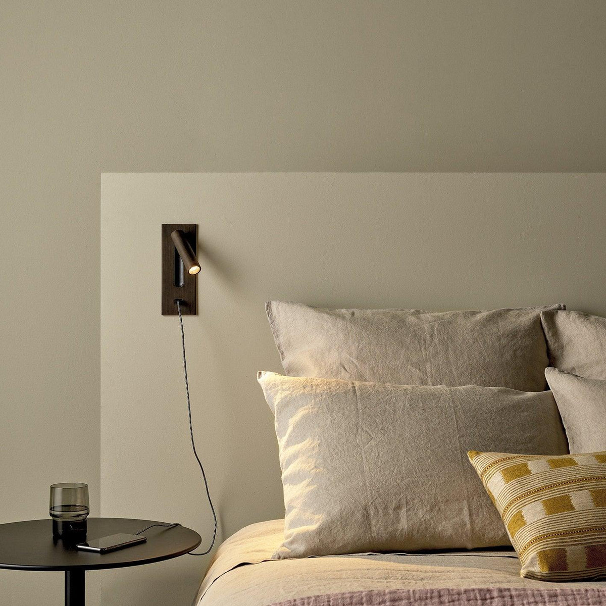 Adjustable Wall Sconce with LED Reading Light | Modern Plug-In Bedside Lamp | Pivoting Metal Fixture for Bedroom, Guest Room & Hallway | Lonoma