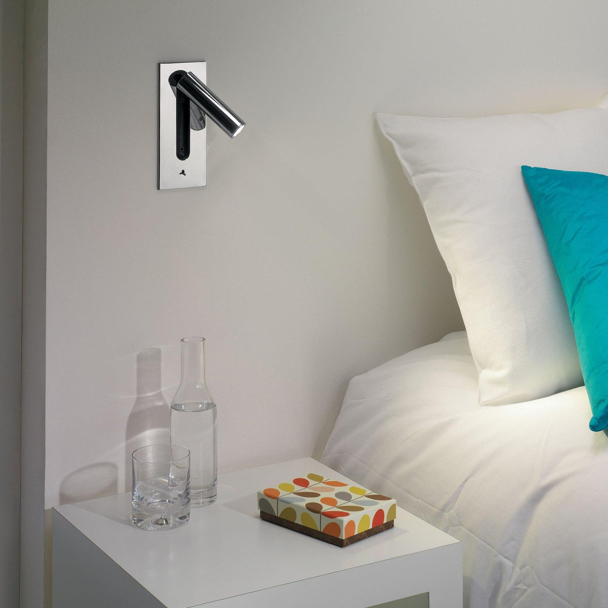 Adjustable Wall Sconce with LED Reading Light | Modern Plug-In Bedside Lamp | Pivoting Metal Fixture for Bedroom, Guest Room & Hallway | Lonoma