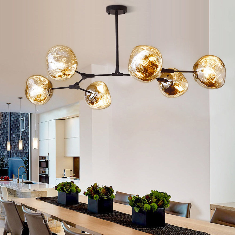 Globe Pendant Light 3 6 8 Bulb Modern Glass Sphere Hanging Ceiling Fixture Dining Kitchen Island | Lonoma