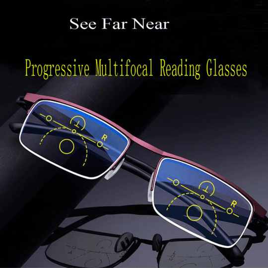Progressive Reading Glasses Multifocal Lenses Blue Light Blocking Photochromic Transition Bifocal Eyeglasses Men Women Computer Screen | Lonoma