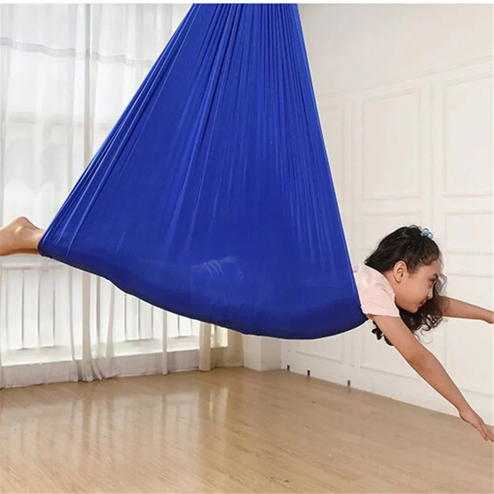 Kids Hammock Swing Chair Organic Cotton Sensory Pod for Calm Relaxation Therapy Development Cocoon Seat Indoor Hanging | Lonoma