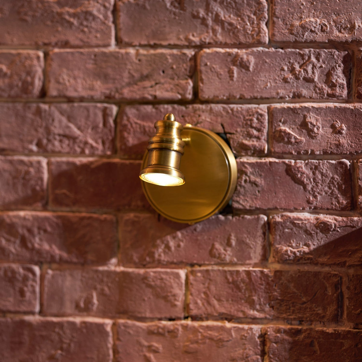 Adjustable Brass Wall Sconce with Multiple Spotlights – Indoor Track Light Fixture for Living Room, Bedroom & Hallway – Hardwired MR16 Lamp | Lonoma