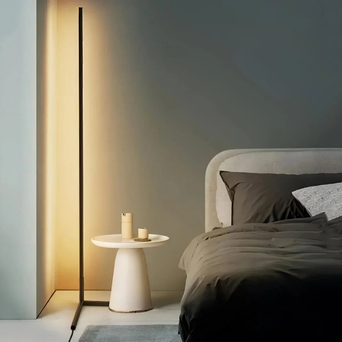 LED Floor Lamp 24W Adjustable Warm White & RGB, Minimalist V-Base Modern Standing Light for Living Room, Corner, Reading Nook | Lonoma