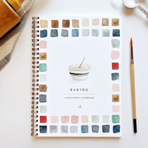 Beginner Watercolor Paint Book with Templates & Step-by-Step Lessons for Relaxing Art Projects Adults Kids Teens | Lonoma