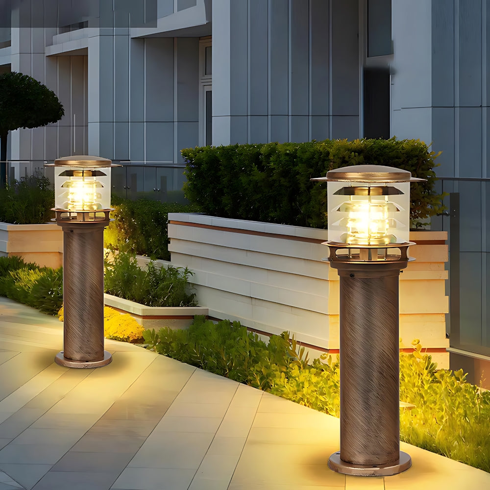 Outdoor Post Light Aluminum Pathway Bollard Lamp 24-32 inch Waterproof IP65 for Driveways Gardens Patios Villa Landscaping | Lonoma
