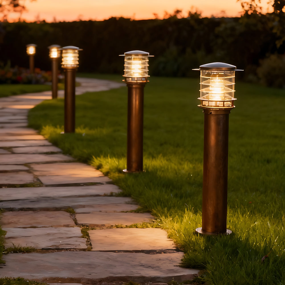 Outdoor Post Light Aluminum Pathway Bollard Lamp 24-32 inch Waterproof IP65 for Driveways Gardens Patios Villa Landscaping | Lonoma