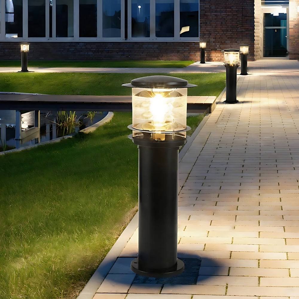 Outdoor Post Light Aluminum Pathway Bollard Lamp 24-32 inch Waterproof IP65 for Driveways Gardens Patios Villa Landscaping | Lonoma
