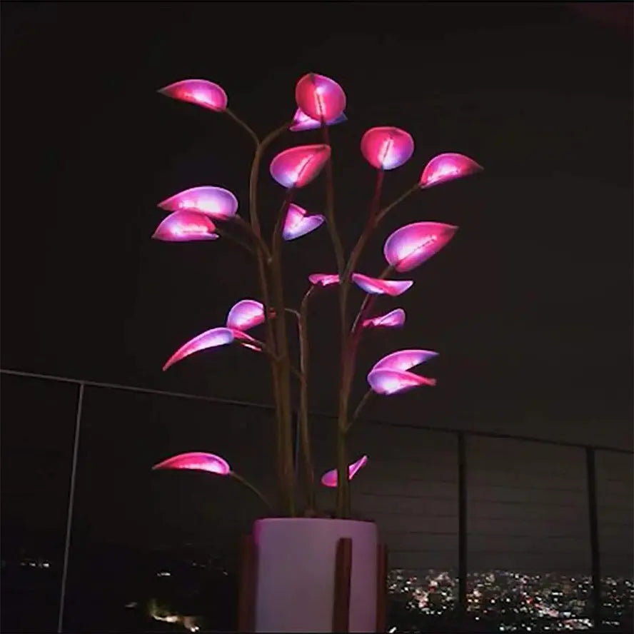 LED Artificial Plant 39 in Tall App-Controlled Smart Indoor Faux Tree Decorative Lighted Greenery with 500 Color Programs | Lonoma