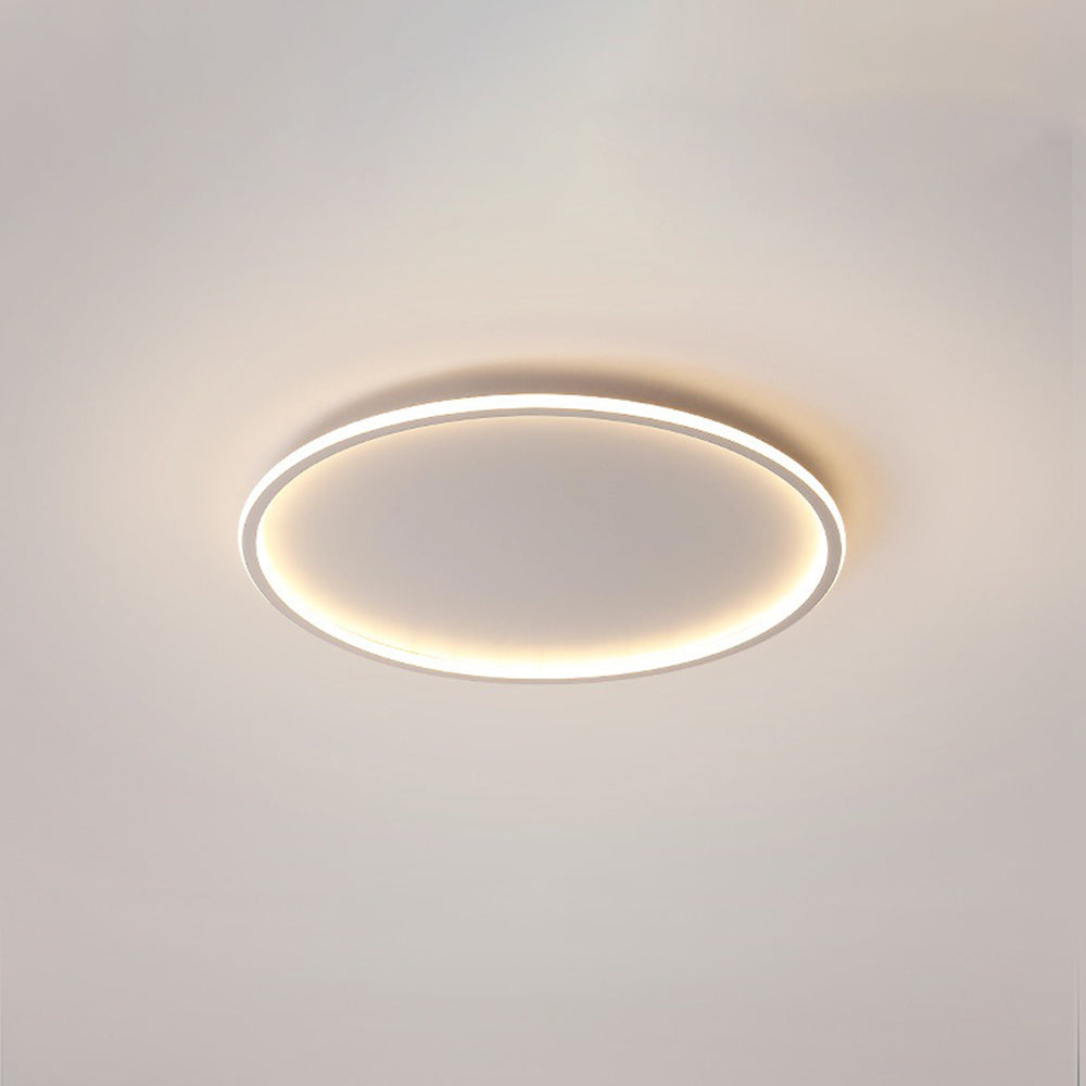 Round Flush Mount Ceiling Light Fixture LED Dimmable Metal Acrylic Shade Hardwired Modern Overhead Lighting for Bedroom Hallway Kitchen | Lonoma