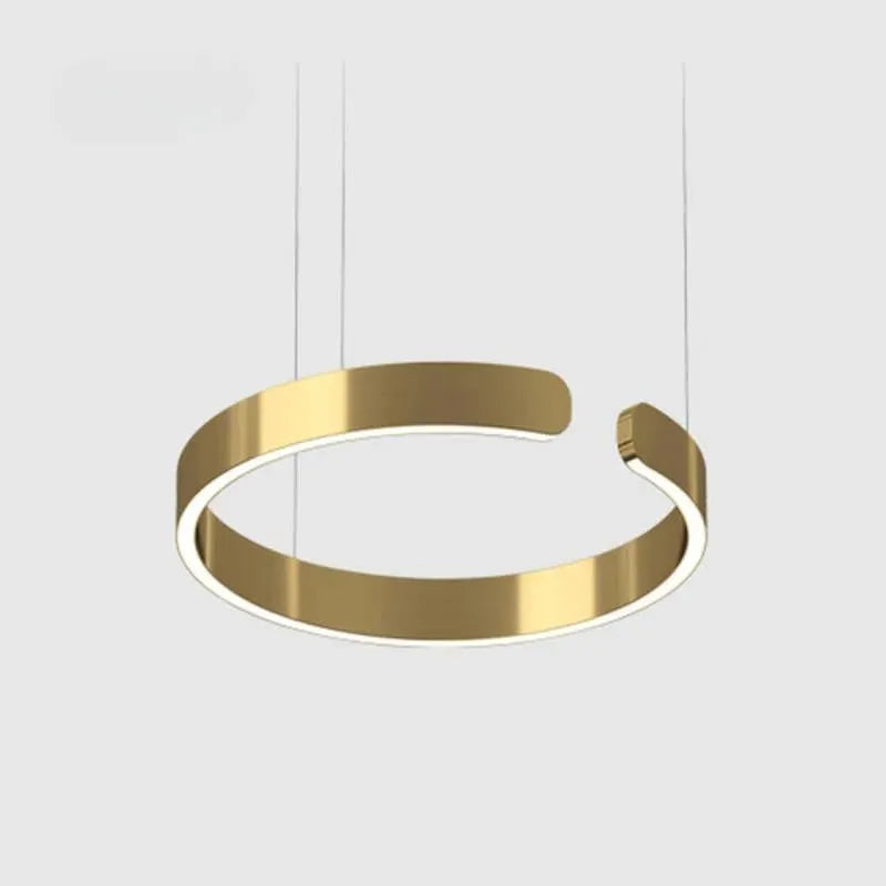 Modern LED Ring Pendant Light — Dimmable Circle Hanging Ceiling Fixture for Dining Room Kitchen Island Bedroom Living Room Contemporary | Lonoma