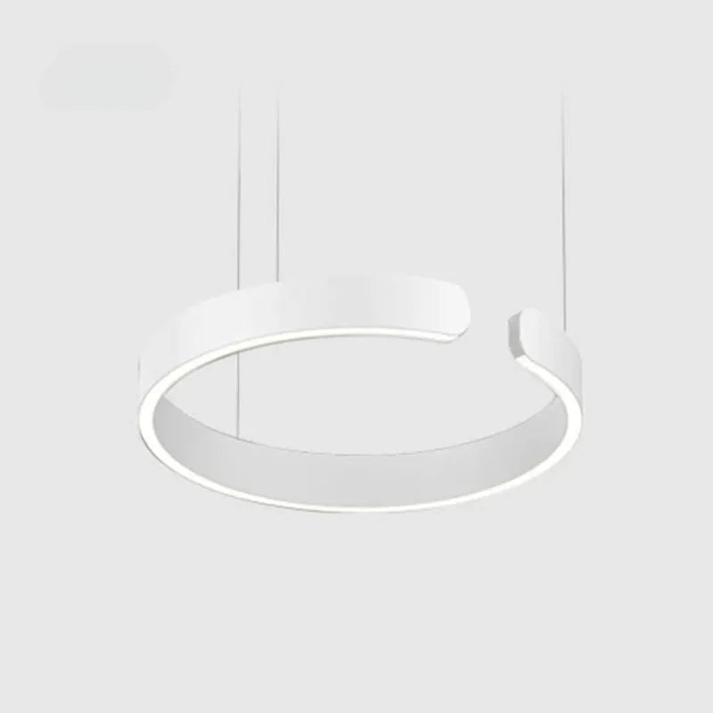 Modern LED Ring Pendant Light — Dimmable Circle Hanging Ceiling Fixture for Dining Room Kitchen Island Bedroom Living Room Contemporary | Lonoma