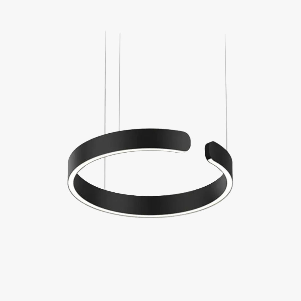 Modern LED Ring Pendant Light — Dimmable Circle Hanging Ceiling Fixture for Dining Room Kitchen Island Bedroom Living Room Contemporary | Lonoma
