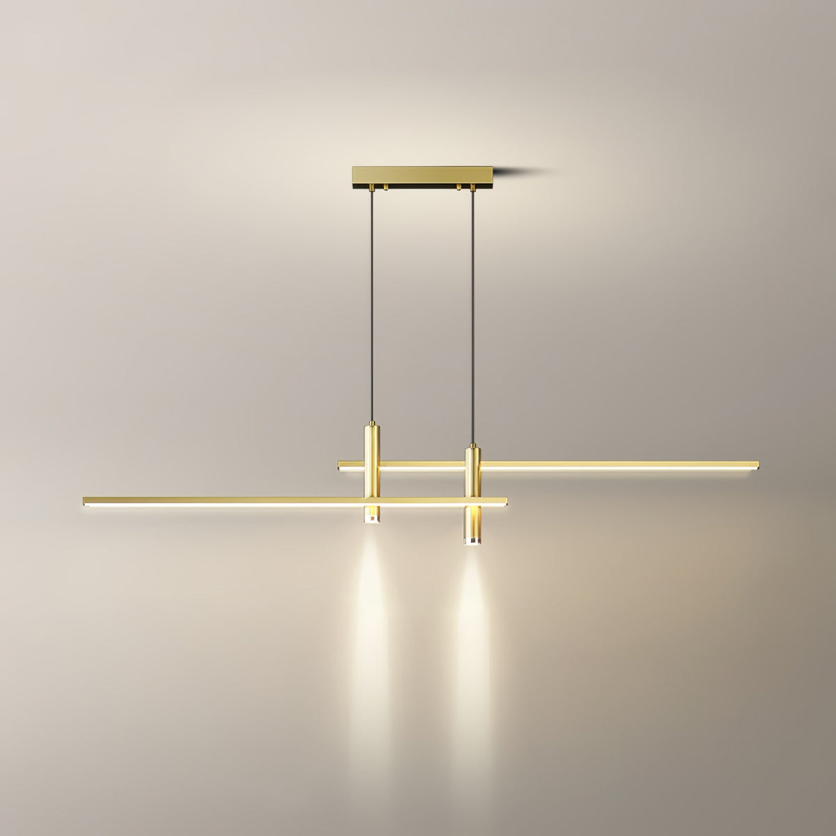 Contemporary Metal Spotlight Chandelier for Dining Tables – Adjustable Linear Design in Sleek Finishes for Kitchen Islands and Living Spaces | Lonoma
