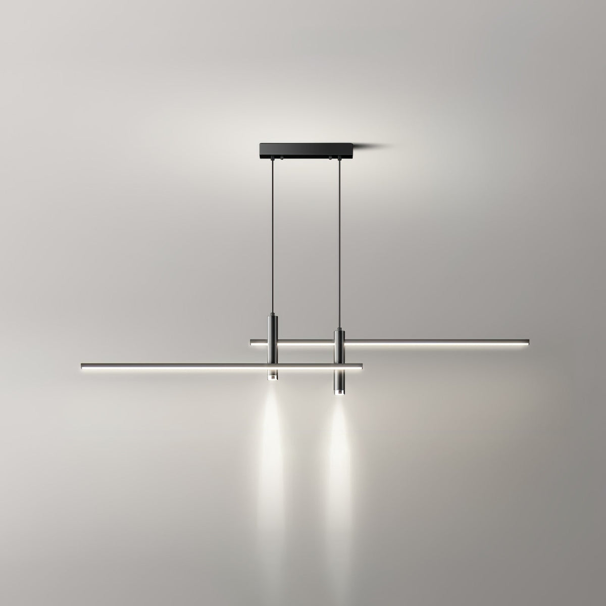 Contemporary Metal Spotlight Chandelier for Dining Tables – Adjustable Linear Design in Sleek Finishes for Kitchen Islands and Living Spaces | Lonoma
