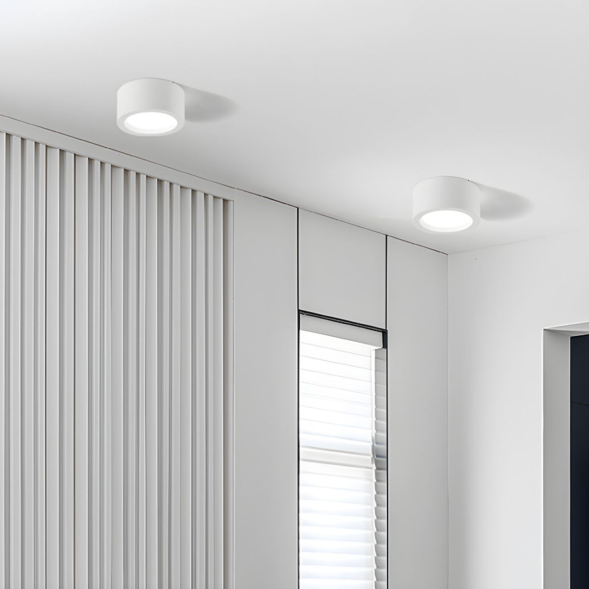 Surface Mount LED Ceiling Light Round 4–7 in Adjustable Color Temperature Black White for Kitchen Hallway Bedroom Living Room | Lonoma