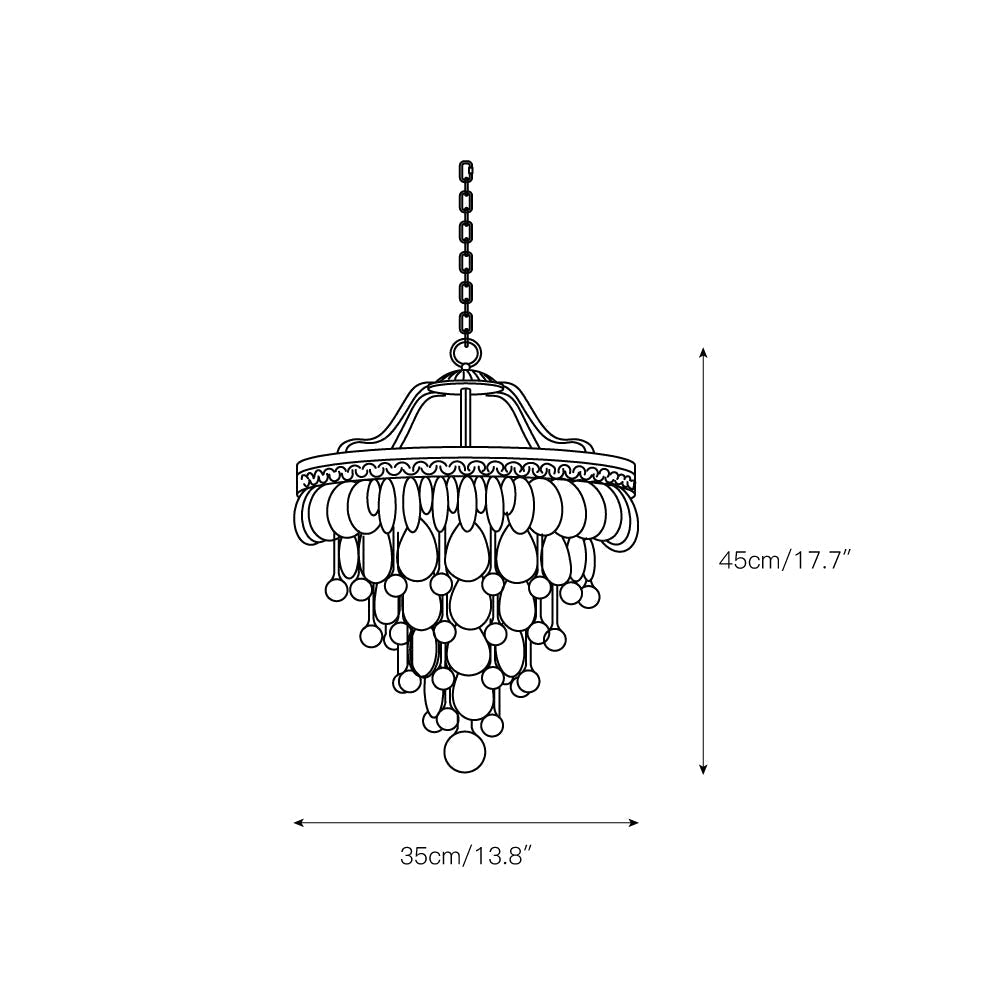 Crystal Drop Chandelier Antique Bronze Finish Multi Light Pendant Dining Room Living Room Foyer Statement Lighting Adjustable Chain | Lonoma