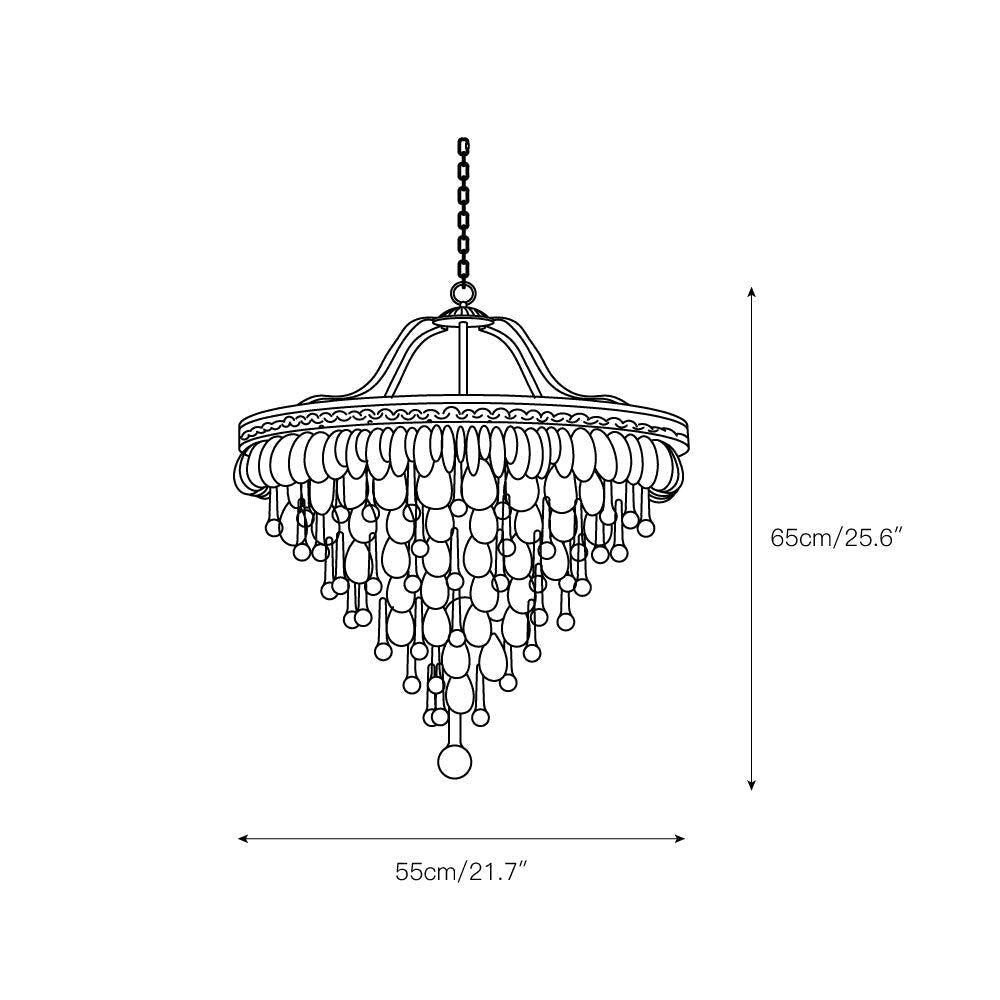 Crystal Drop Chandelier Antique Bronze Finish Multi Light Pendant Dining Room Living Room Foyer Statement Lighting Adjustable Chain | Lonoma