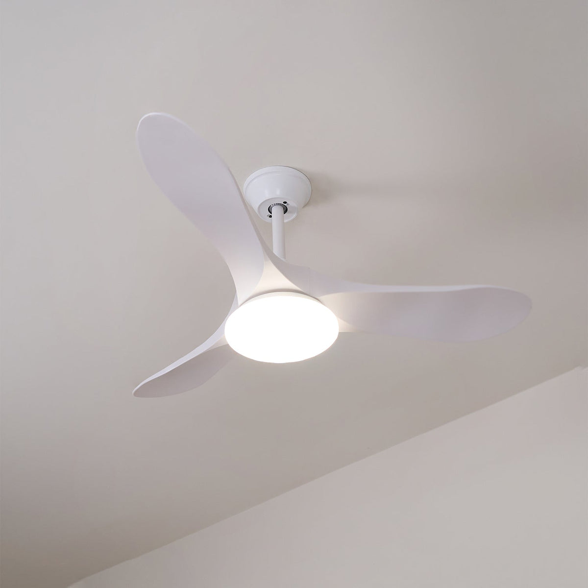 42-52 Inch Walnut & Wood Blade Ceiling Fan with Dimmable LED Light | 6-Speed Reversible DC Motor | Modern Farmhouse Indoor Fan for Bedroom | Lonoma