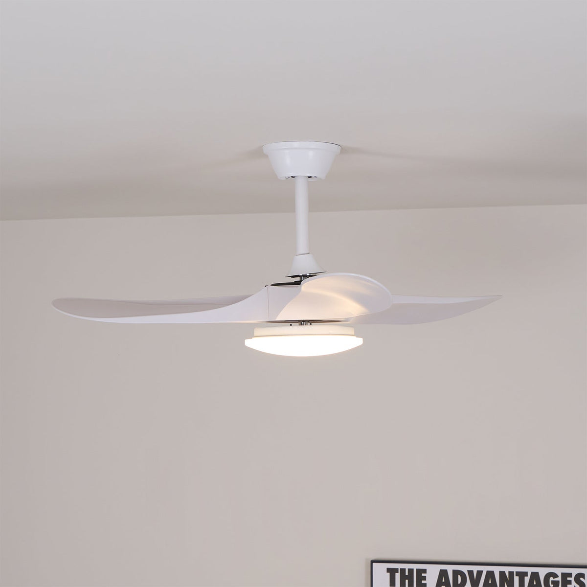 42-52 Inch Walnut & Wood Blade Ceiling Fan with Dimmable LED Light | 6-Speed Reversible DC Motor | Modern Farmhouse Indoor Fan for Bedroom | Lonoma