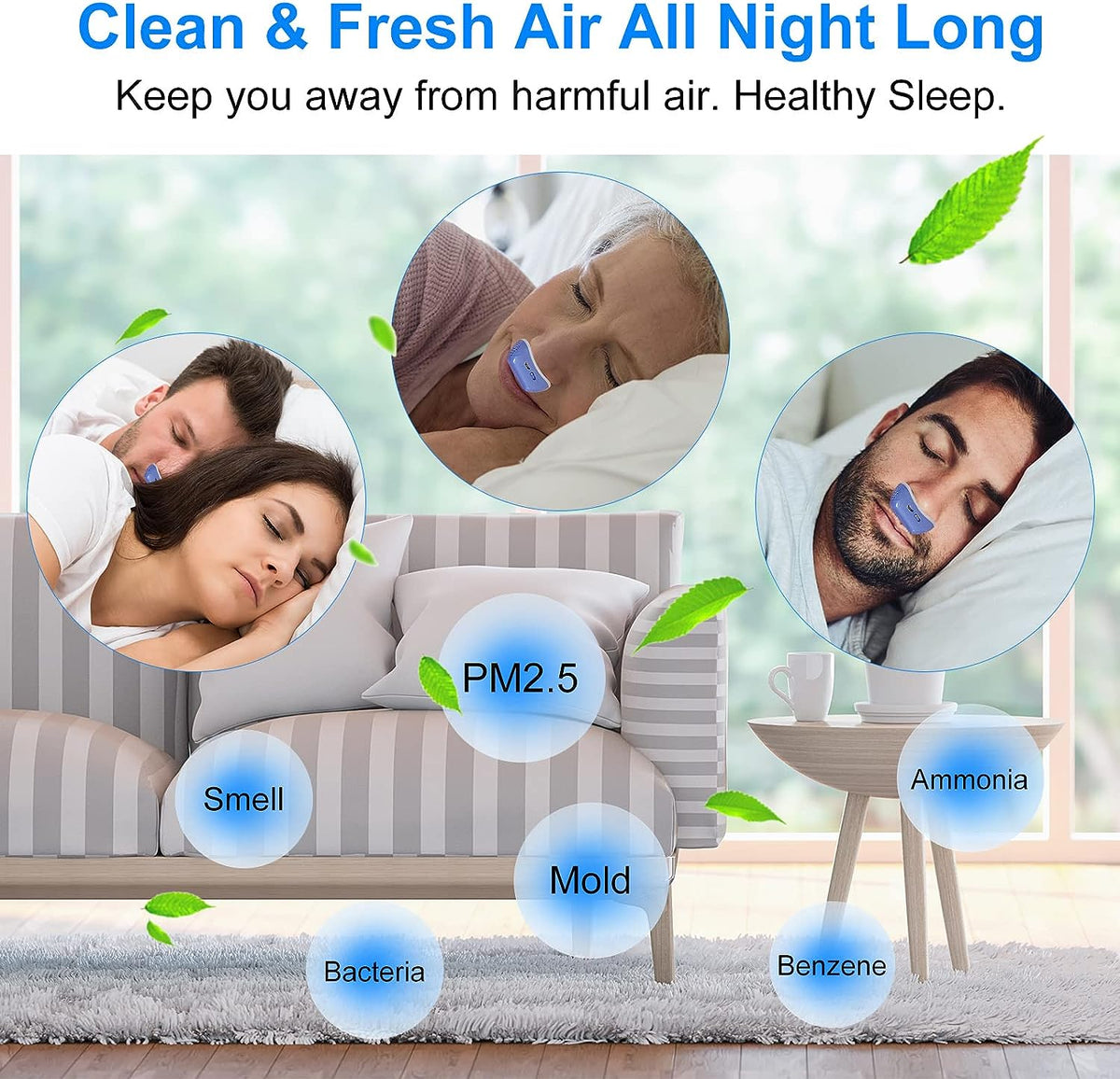 Sleep Apnea Relief Device Rechargeable Anti-Snoring Nasal Aid for Better Breathing Nighttime Wellness Tool Compact Design for Home and Travel | Lonoma